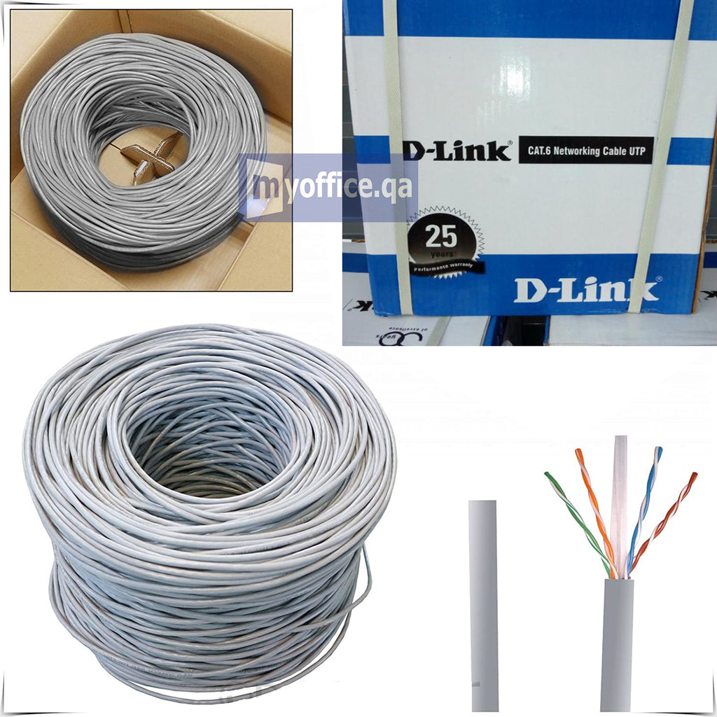 D-Link CAT-6 UTP Cable Roll 305 meter - Networking Cable in Qatar