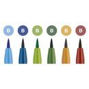 FABER-CASTELL PITT ARTIST DRAWING INK PEN "LANDSCAPE COLORS" SET OF 6 FC167105