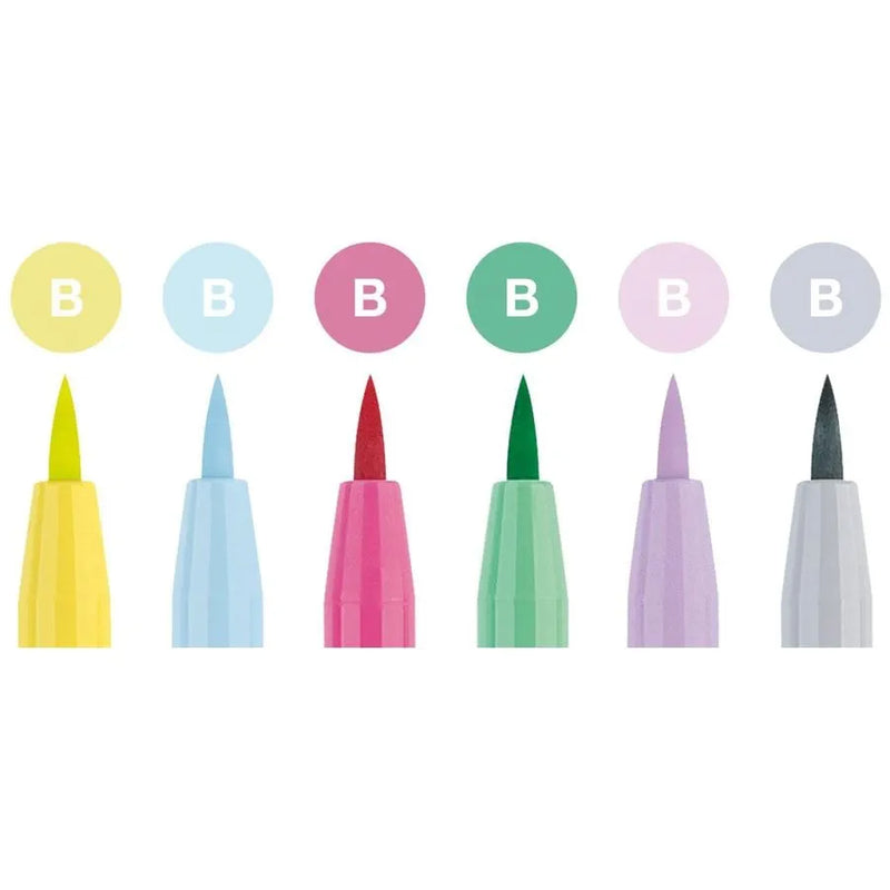 FABER-CASTELL PITT ARTIST PEN B PASTEL PACK OF 6 COLOR FC167163
