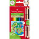 FABER CASTELL CHILDREN OF THE WORLD 12+3 TRIANGULAR PENCILS FC201744