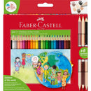FABER CASTELL CHILDREN OF THE WORLD 24+3 TRIANGULAR PENCILS FC201745