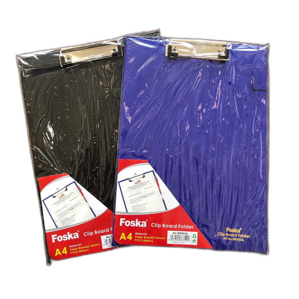 Plastic Writing Module Foska PVC A4 Single Writing Pad With Pen Holder (WB003A) in Qatar