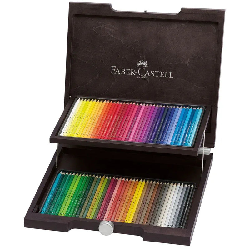 FABER CASTELL ALBRECHT DURER ARTISTS WATER COLOR PENCIL 72 COLOR WOODEN CASE FC117572