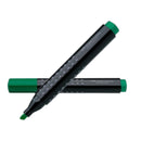 FABER-CASTELL GRIP PERMANENT MARKER CHISEL TIP PKT OF 10PC GREEN FC150363