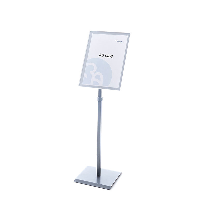 Display adjustable poster stand BS0706S A3 white Rocada made in Spain