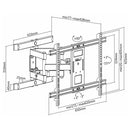Premium Solid Double Arm Full-Motion Tv Wall Mount