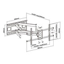 Premium Long Arm Extension Heavy-Duty Full-Motion Tv Wall Mount