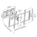 Premium X-Large Heavy-Duty Full-Motion Tv Wall Mount
