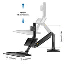 Premium Gas Spring Floating Sit-Stand Single Monitor Desktop Mount
