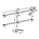 Premium Free Standing Pole Mount Six-Screen Monitor Mount Tabletop Stand