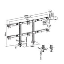 Premium Six Screens Heavy-Duty Aluminium Monitor Arms
