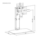 Premium Free-Standing Vertical Lift Steel Monitor Mount Stand