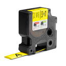 Compatible Dymo Rhino heat shrink tubing 18058 19mm x 1.5m Label Tape Black on Yellow