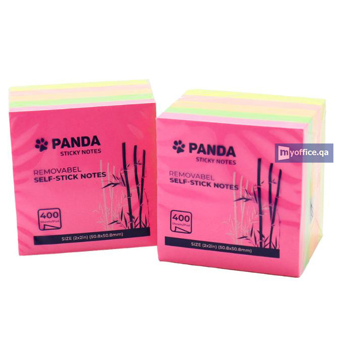 Panda Sticky Notes 2"x 2"/50.8mm x 50.8 mm, Assorted