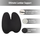 Memory Foam Lumbar Support Cushion with Air-Cloud Technology for Office Chairs