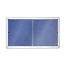 Indoor display cabinet with sliding doors 12xa4 (138cmx68cmx5cm) size Rocado made in Spain