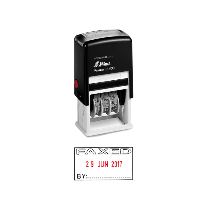 Shiny Self ink Stamp Dater Faxed (S-403UK)