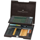 FABER-CASTELL PITT MONOCHROME WOODEN CASE SET FC112970