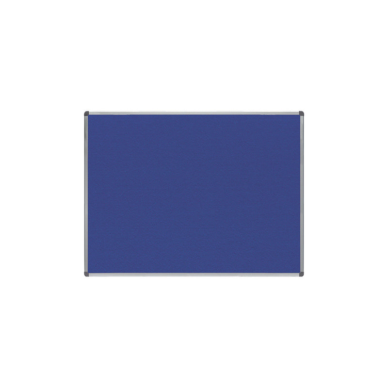 Upholstered Blue fabric Noticeboard with Aluminium frame 90x120cm Rocada RD-6604 made in Spain