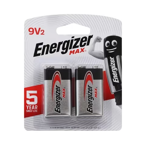 Energizer Max Alkaline Battery 9V (Pack of 2)