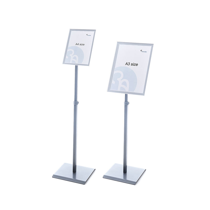 Display adjustable poster stand BS0705S A4 white Rocada made in Spain