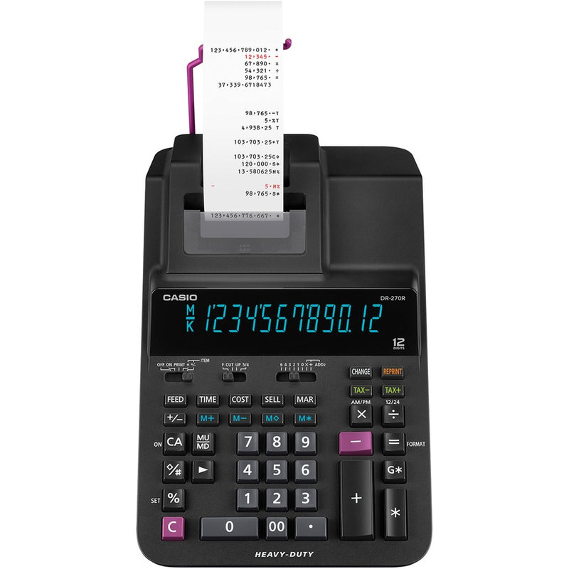 آلة حاسبة للطباعة المكتبية شديدة التحمل من كاسيو DR-270R