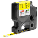 Compatible Dymo RHINO 18490 flexible nylon 12mm x 3.5m Label Tape Black on Yellow