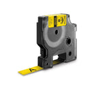 Compatible Dymo Rhino heat shrink tubing 18056 12mm x 1.5m Label Tape Black on Yellow