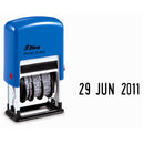 Shiny Self Ink Stamp Dater Blue (S-400)