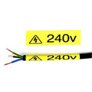 Compatible Casio XR-18HSYW Black on Yellow Label Printer Tape (Heat Shrink Tube) BYZ-18HSYW