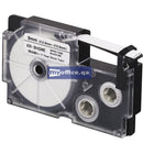 Compatible Casio XR-9HSWE Black on White Label Printer Tape (Heat Shrink Tube) BYZ-9HSWE