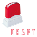 Shiny OA Pre-inked Stamp Draft Red (EN015-PG)