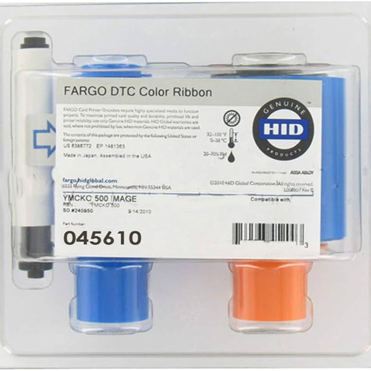 Fargo 45610 DTC1500 YMCKO Full color ribbon - 500 prints
