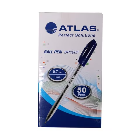 قلم حبر جاف أطلس 0.7 ملم AS-BP100F (عبوة من 50 قلم)