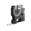 Compatible Dymo RHINO 18485  9mm x 5.5m Label Tape Black on Matte Silver