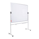 Double-sided lacquered Whiteboard with mobile support with Aluminium frame 120x200cm RD-6953 Rocada made in Spain - 5 year surface warranty