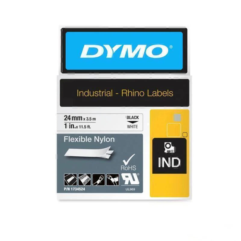 DYMO RHINO TAPE 24MMX3.5M WHITE NYLON (DY1734524)