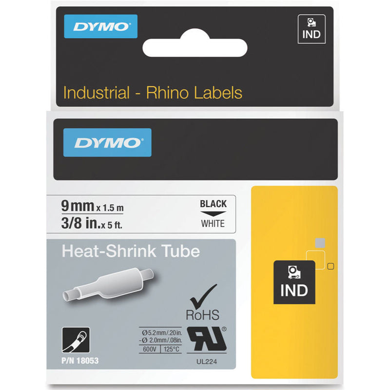 DYMO RHINO HEAT SHRINK TUBE 9MMX1.5M WHITE (DY18053)