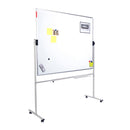 Double-sided lacquered Whiteboard with mobile support with Aluminium frame 90x120cm Rocada RD-6950 made in Spain - 5 year surface warranty