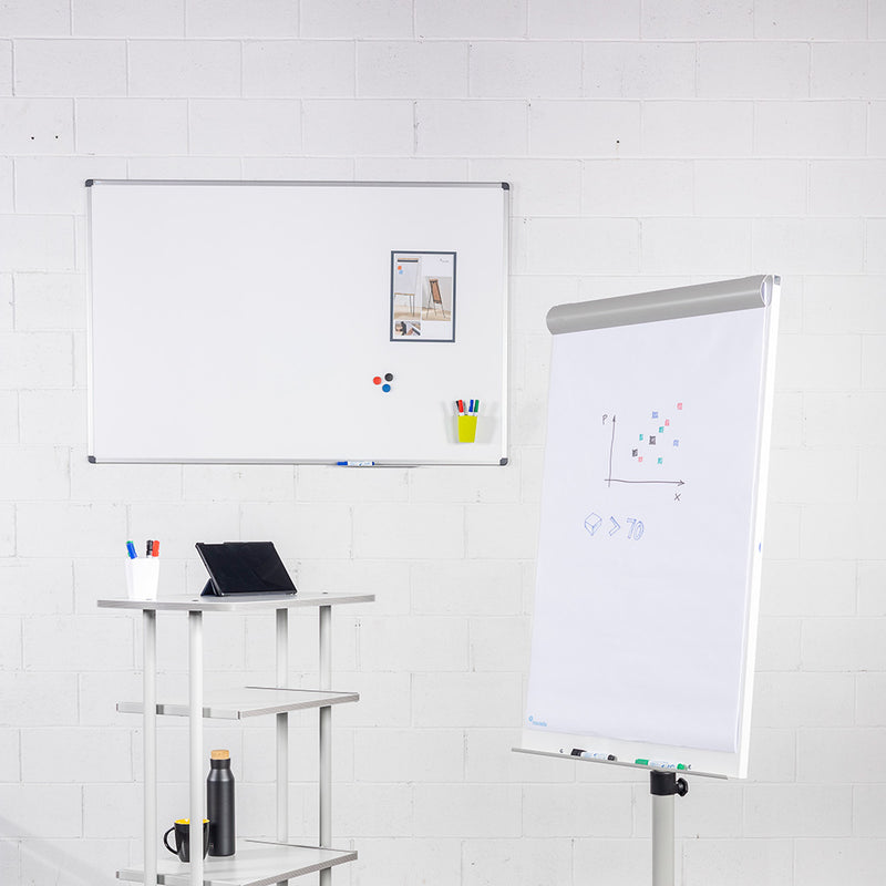 Lacquered Whiteboard with Aluminium frame 120x200cm Rocada RD-6411 made in Spain - 2 year surface warranty