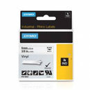 Dymo Rhino tape 9mmx5.5m white vinyl (DY18443)