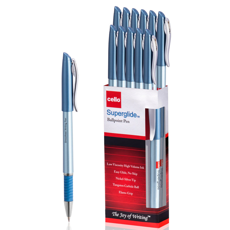 Cello Superglide Pen Blue Green Buy Cello Super Glide 12 PC