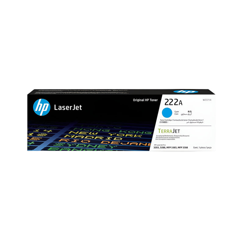 HP 222A Cyan Toner Cartridge (W2221A)