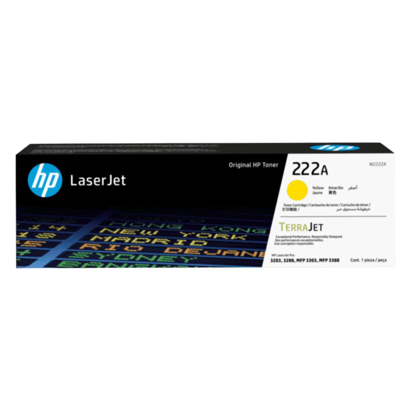 HP 222A Yellow Toner Cartridge (W2222A)