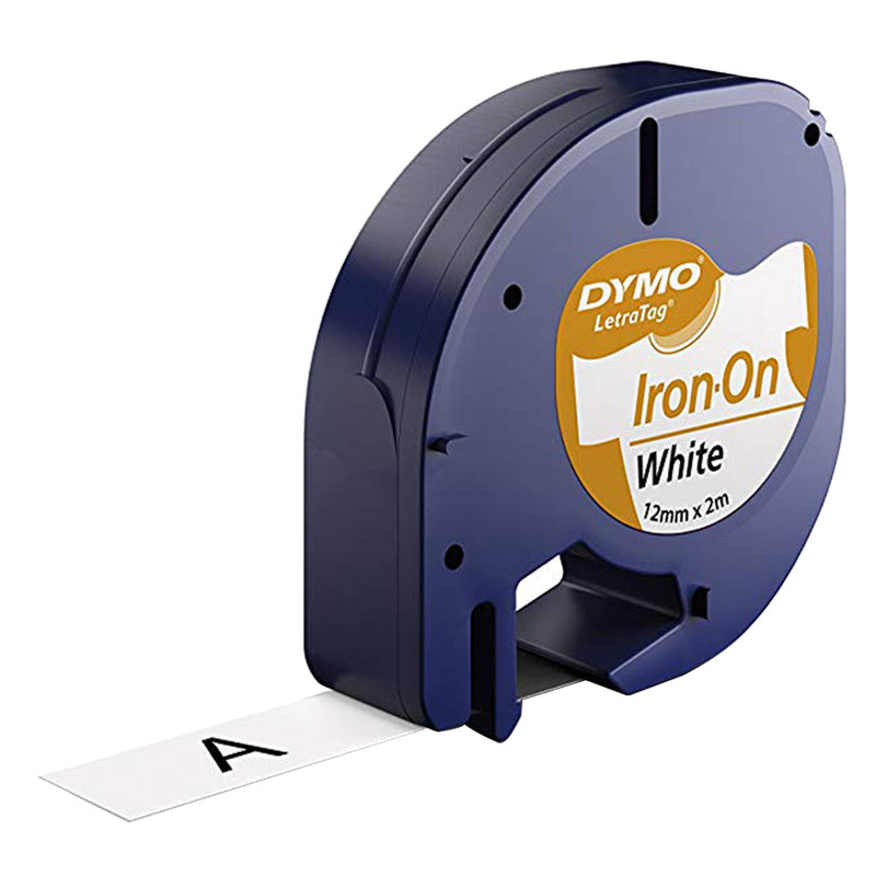 DYMO TAPE LETRA TAG 12MMX2M IRON-ON WHITE (DYS0718850)