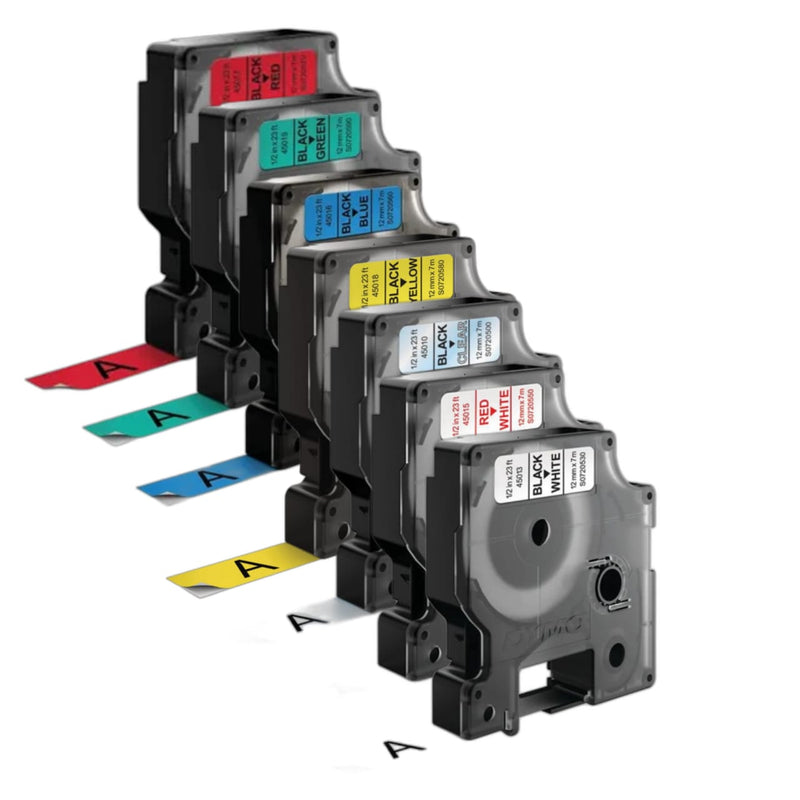 DYMO TAPE  D1 12MMX7M BLACK ON BLUE (DYS0720560)