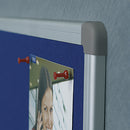 Upholstered Blue fabric Noticeboard with Aluminium frame 120x180cm RD-6608 Rocada made in Spain
