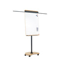 Mobile lacquered flipchart board with 2 arms transformable into a table Rocada made in Spain NAT0618