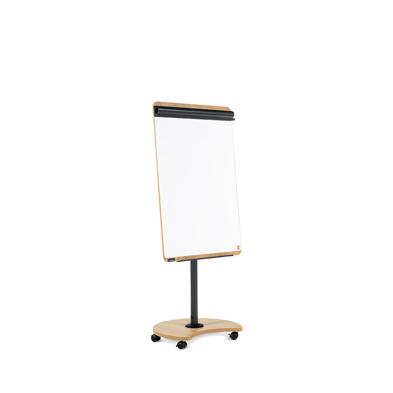 Mobile lacquered flipchart board with 2 arms transformable into a table Rocada made in Spain NAT0618