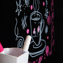 Skin liquid lacquered surface black chalk board 100x150cm Rocada made in Spain - 6821V19